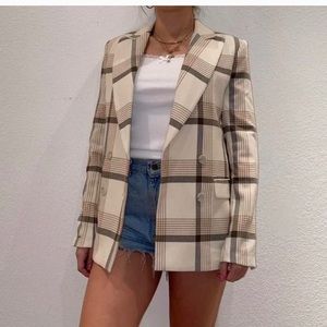 Aritzia Margeaux Plaid Blazer